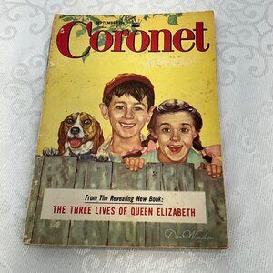 Vintage September 1954 Coronet Magazine Featuring The Three Lives Of Queen Eliza